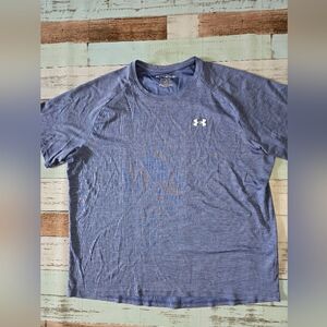 Under Armour Blue & White Short Sleeve HeatGear T-Shirt
